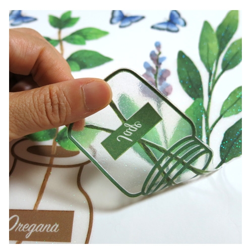 스티커몰 반짝이 데코(2매) 허브플랜테리어 GS-5007