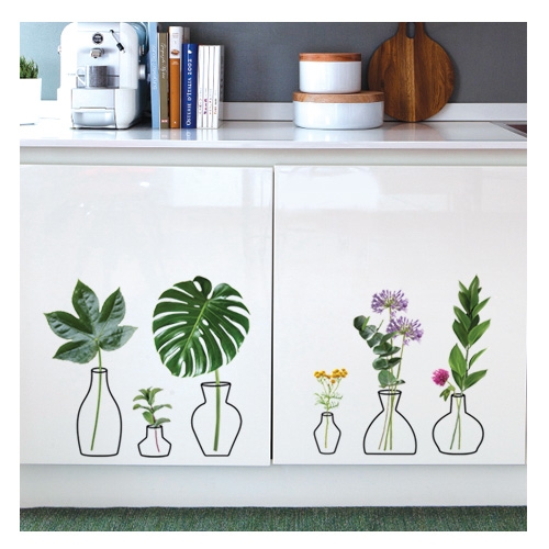 스티커몰 반짝이 데코(2매) 그린플랜테리어 GS-5008