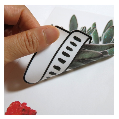 스티커몰 반짝이 데코(2매) 선인장화분 GS-5009