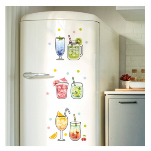 스티커몰 반짝이 데코(2매) 상큼과일주스 GS-5010