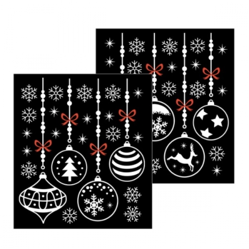 스티커몰 반짝이 X-MAS(2매) 장식볼 GS-5702