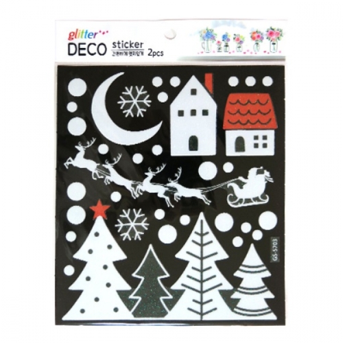스티커몰 반짝이 X-MAS(2매) 고요한밤 GS-5703