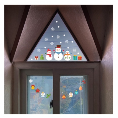 스티커몰 반짝이 X-MAS(2매) 눈사람 GS-5705
