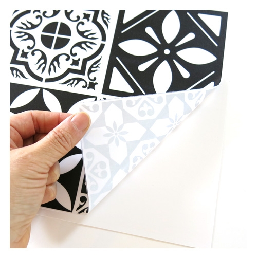 스티커몰 모던TILE 내추럴_블랙 HP-7007