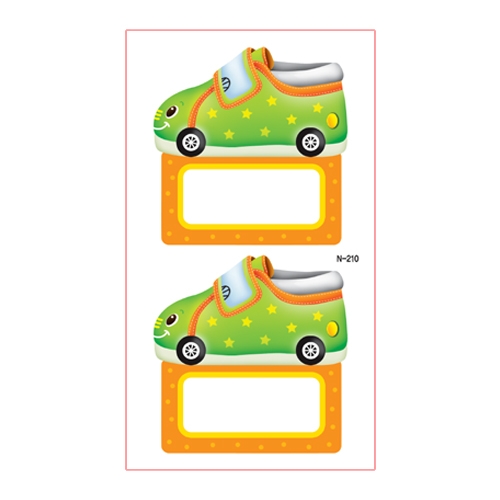 스티커몰 이름표10개 신발1연두 N-210