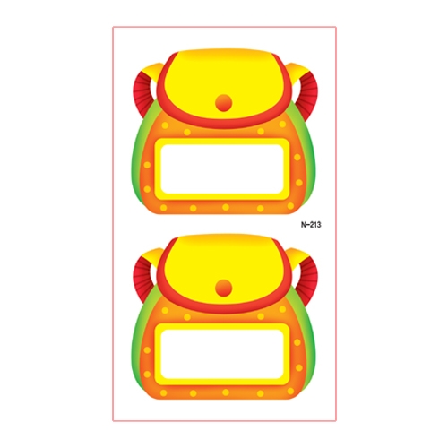스티커몰 이름표10개 가방노랑 N-213