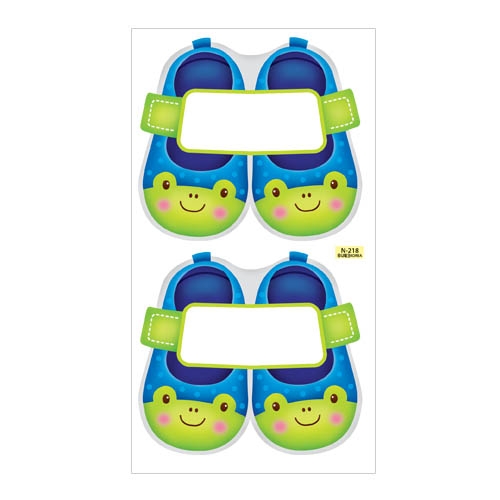 네임스티커 이름표10개 신발2개구리 N-218