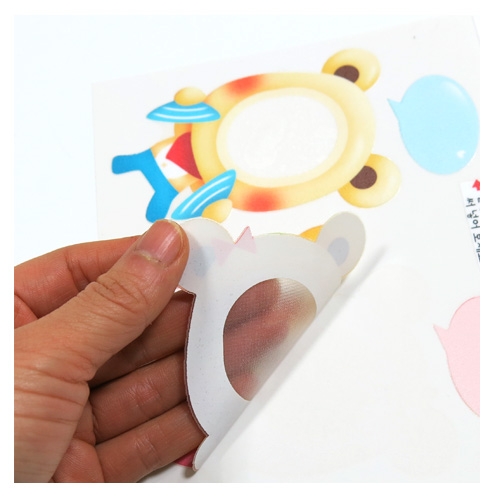 스티커몰 사진이름표(5매) 곰음악대 N-718