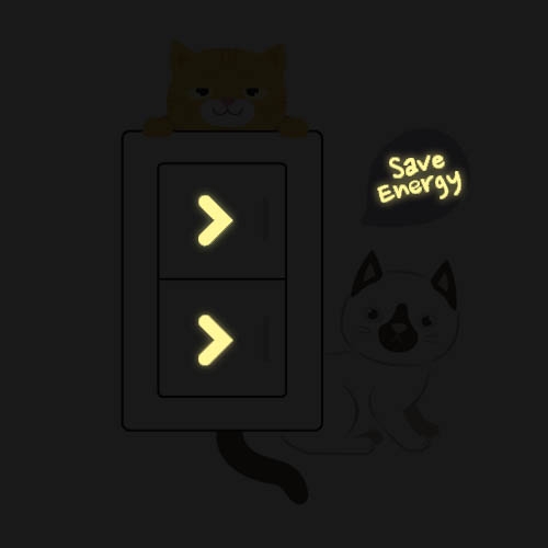 스티커몰 야광스위치코디[(2매) 애교쟁이 NC-14