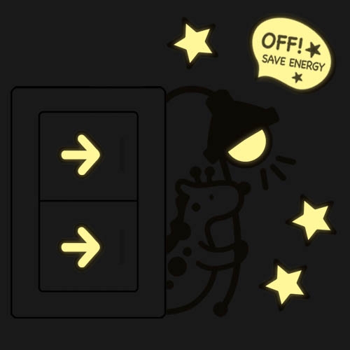 스티커몰 야광스위치코디(2매) 꿈나라로가요 NC-02