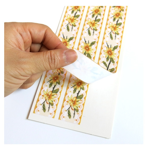 스티커몰 포인트라인(2매) 노란꽃라인 PL-12060