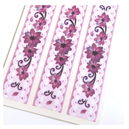 스티커몰 포인트라인(2매) 보라꽃라인 PL-12061