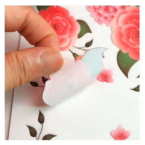 타일 스티커홈코디[2매] 장미와 수국 TL-17107