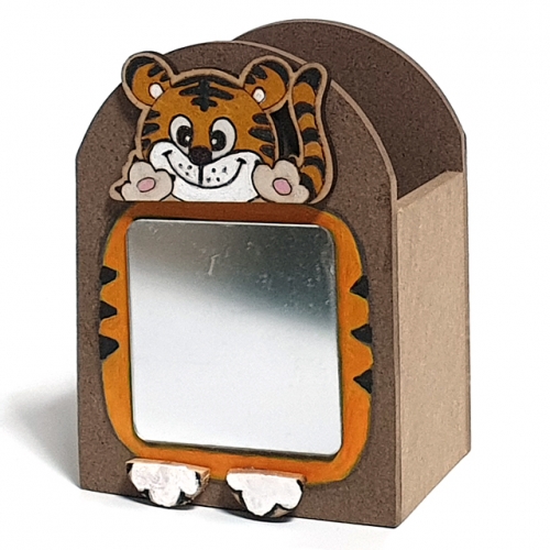 [키즈킹] 동물 거울 연필꽂이 만들기/호랑이