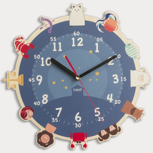 (이벤트가)어린이 아이방 교육용 무소음 벽시계 - 헬로 마이스타