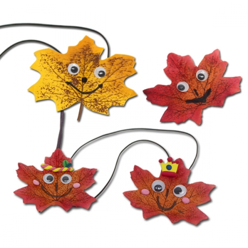 단풍잎 목걸이와 부엉이 핀 만들기