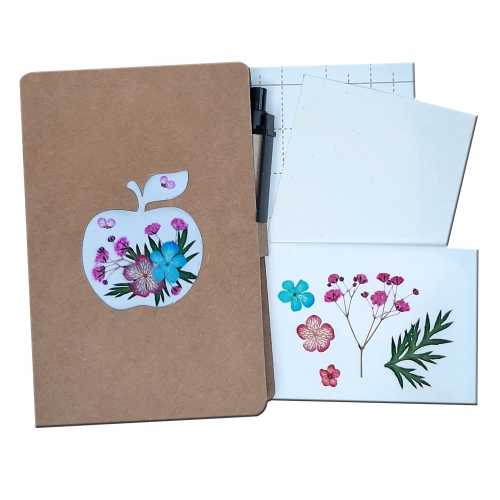 사과수첩만들기B201쎄트/압화풍경패키지/누름꽃체험쎄트/압화체험재료