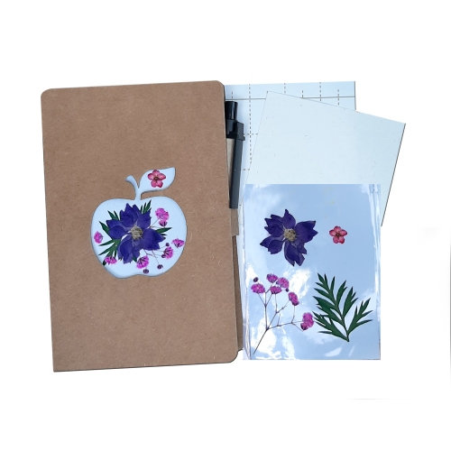 사과수첩만들기R01 락스퍼패키지/누름꽃체험쎄트/압화체험재료