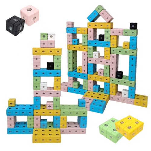 소프트 파스텔 회전 혼합 자석 벽돌 블럭 128p