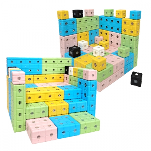 소프트 파스텔 회전 혼합 자석 벽돌 블럭 128p