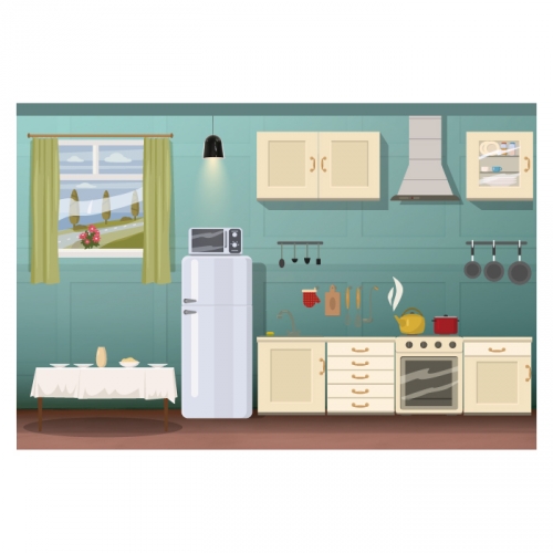 [키즈디자인] 요리배경현수막 012 주방 요리교실