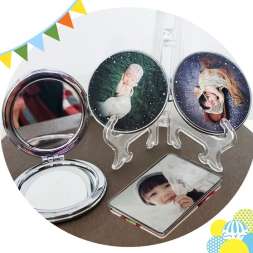 고급 메탈 듀얼 포토 사진 인쇄 손거울 돌잔치 답례품 생일선물