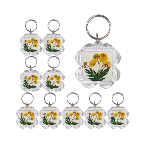 [만들기10인용]꽃누르미 아크릴키링만들기/아크릴 행운크로버/아크릴사진케이스