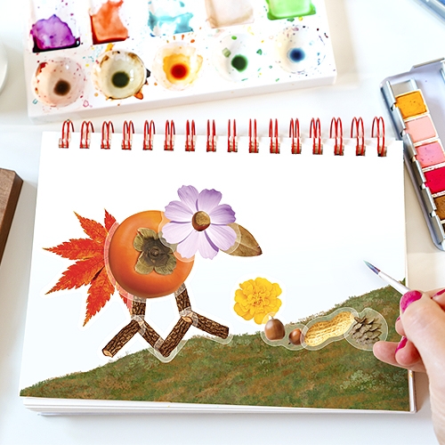 [하하당] 자연물 스티커 - 가을