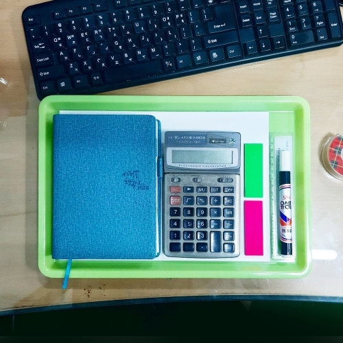 직사각쟁반 연두/교구쟁반/개인쟁반/푸드아트