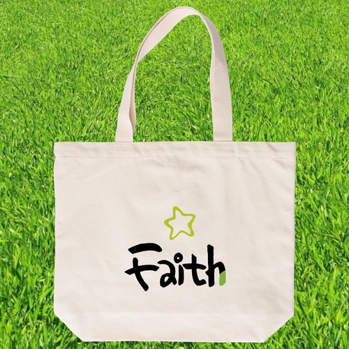 국내산 순면 베이지 에코백 캘리믿음