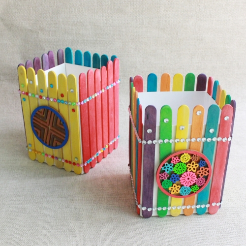 컬러스틱 문양 다용도꽂이(2인)