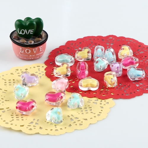 메이크문구 2300 티니비즈 파스텔 하트(유광) 1번