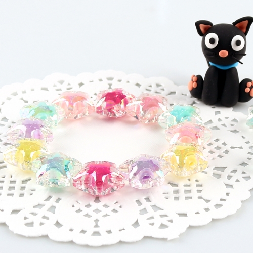 메이크문구 2300 티니비즈 파스텔 별(홀로그램-대) 15번