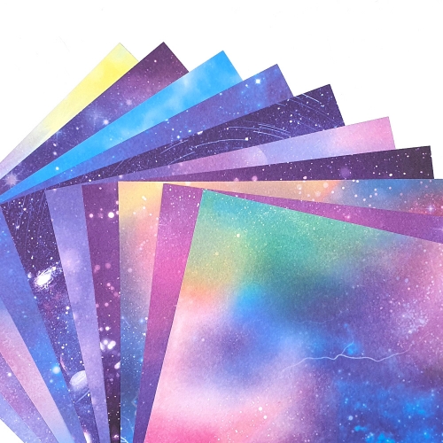 [만꾸] 우주 무늬 양면색종이(17cm)