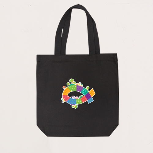 국내산 순면 아트디자인 순면 블랙에코백_익투스랜드