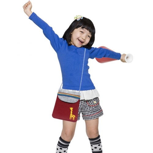 펠트 크로스 가방_기린 꾸미기