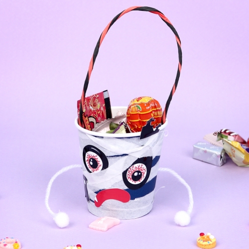 [메이크문구]M143 할로윈인형사탕바구니 미라