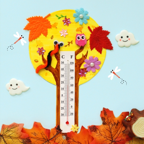 가을 나무 온도계 5set