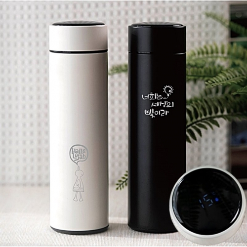 맞춤제작] 내맘대로 주문 제작 스마트 온도계 텀블러 보온병500ml