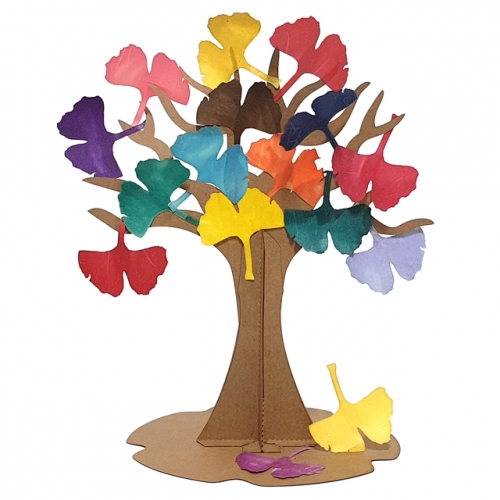 [키즈킹] 종이나무 꾸미기/가을 한지 은행나무