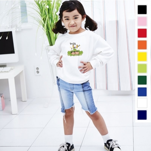 국내산 고급 특양면 맨투맨 아트 티셔츠_주인공은 나(아동/성인)