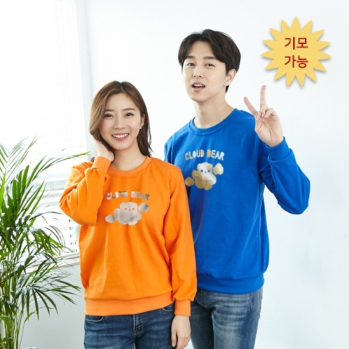 국내산 고급 특양면 아트 티셔츠 맨투맨 반짝반짝 ★ 곰구름 헬로 ★