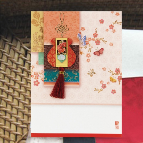 금상첨화 복주머니 감사카드 FT223-1