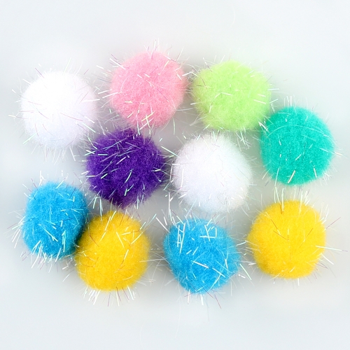 [메이크문구]1000 반짝이퐁퐁이 25mm 혼합