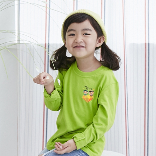 한글티셔츠 국내산 순면 라운드 긴팔 티셔츠 심플디자인_우리는보물(8색)