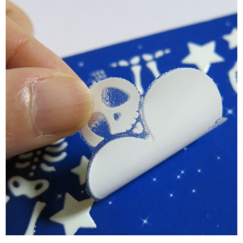 스티커몰 야광별 해골 영문 NS-71