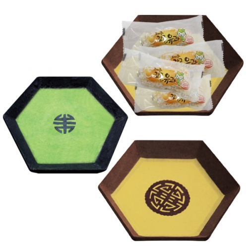 한지공예_육각 접시