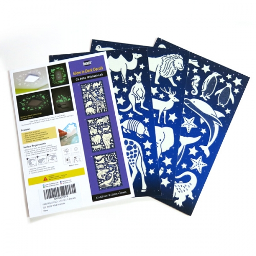 스티커몰 야광별3PCS 동물들 GS-6602