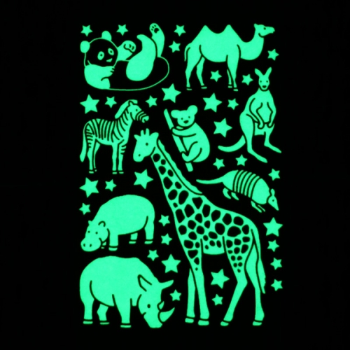 스티커몰 야광별3PCS 동물들 GS-6602