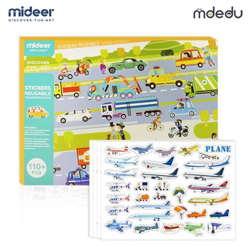 미디어 붙였다떼었다 표현학습 스티커 탈것